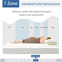 Queen Mattress, 12 Inch Memory Foam Hybrid Mattress in a Box with Pocket Springs for Motion Isolation, Pressure Relief, Medium Firm, CertiPUR-US