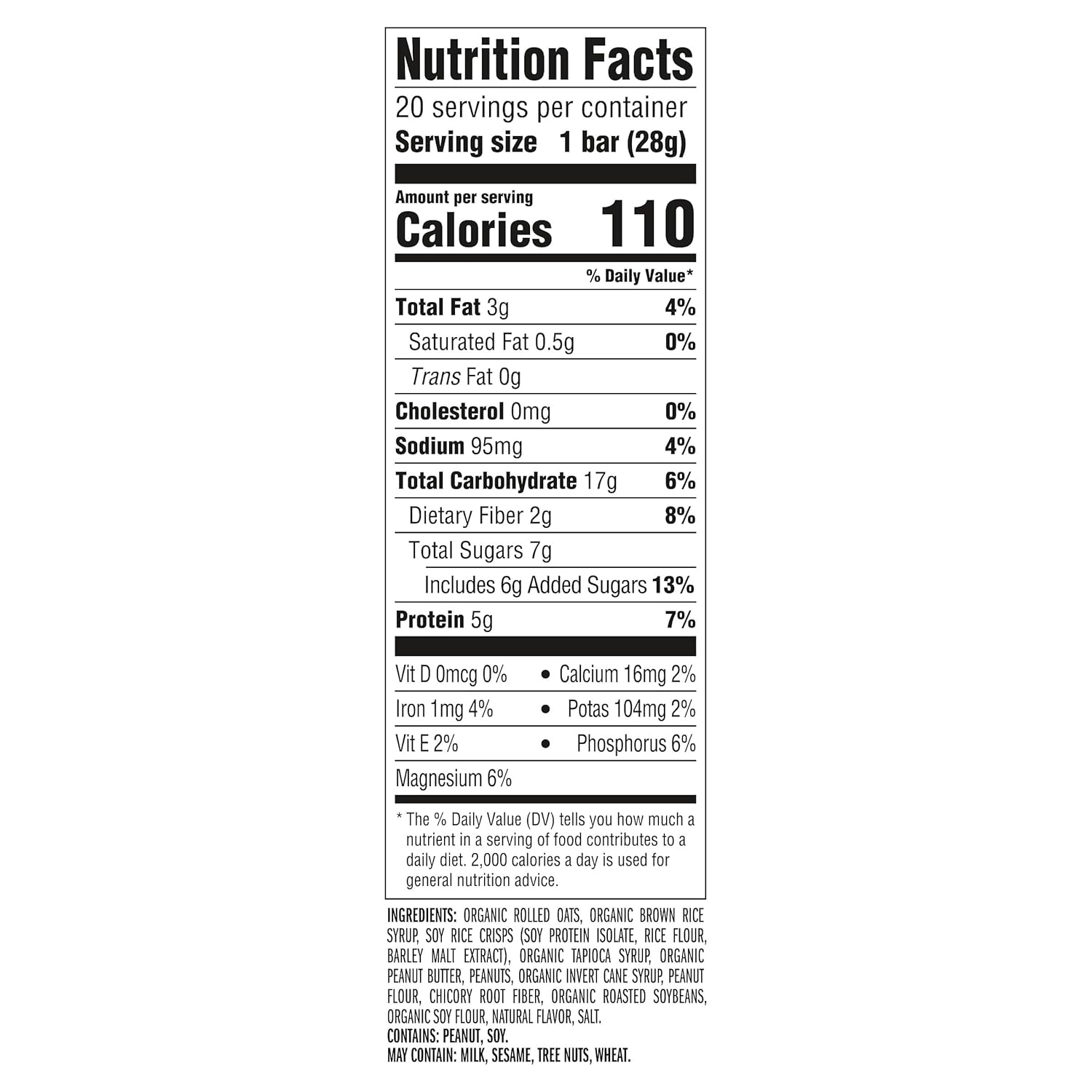 CLIF BAR Minis - Crunchy Peanut Butter - Made with Organic Oats - 5g Protein - Non-GMO - Plant Based - Snack-Size Energy Bars - 0.99 oz. (20 Pack)