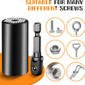 Universal Socket Tools Gifts for Men Dad Him Husband Teen Boys Women Cool Stuff Ideas Gadgets Gifts Fathers Day Birthday Christmas Stocking Stuffers Grip Socket Set with Power Drill Adapter