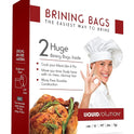 Turkey Brining Bags Set of 2 – Extra Large, Holds up to 38 lb (25.5 x 21.5 in), Heavy Duty with Gusseted Bottom & Double-Track Zippers to Prevent Leaks