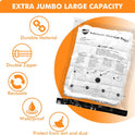 GONGSHI Vacuum Storage Bags, Space Saver Seal Bags For Clothing, Blankets, Comforters, Pillows, Clothes Storage,Travel Luggage,24 Combo-EPUMP