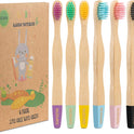 Kids Toothbrush Bamboo Toothbrushes 6 Pack - Organic Compostable Tooth Brush Wooden Baby Toddler Toothbrush, Eco-Friendly Natural Biodegradable Soft Bristle Toothbrush for Children