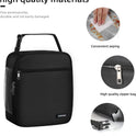 Lunch box Lunch bag for men women Insulated Lunchbox Lunch bags for Work Picnic Travel (Black)
