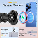 Coolpow for Magsafe Car Mount Charger【100% Stable】 15W Magsafe Car Charger Magnetic Phone Holders for Your Car Accessories for Women Men car Phone Holder Wireless Car Charger for iPhone