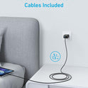Anker iPhone 17/16 Charger, 2-Pack 20W Fast USB C Charger Block, for iPhone 16/16 Pro Max/15 Series/iPad Pro and More (Black, 2 Pack & 2 Cable)