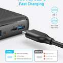 Anker Power Bank(PowerCore 10K), Compact Travel-Ready 10,000mAh Battery Pack with PowerIQ Charging Technology, 5V/3A High-Speed Charging for iPhone, iPad,and More(USB-C Input and Output(Black), 1pack)