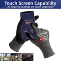 Schwer ProGuard Highest Level Cut Resistant Work Gloves PR3326 for Extreme Protection，ANSI A9 Cut Gloves with Reinforced Thumb, Non Slip, Breathable, Durable, Touch-screen, Non PFAS, Black 1 Pair（L）