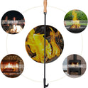 Heavy Duty 32” Long Fireplace Fire Pit Campfire Poker Stick and 26” Fireplace Tongs Tool Sets, Log Grabber, Rust Resistant Black Finish Camping Fireplace Tools for Indoor/Outdoor