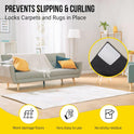 Alien Grip Rug Gripper Carpet Tape - 12pcs, 4x4 in. Anti-Slip Hardwood, Tile Floor, No Damage - Double Sided Reusable, Non Slip Corner Rug Pads - As Seen on TV