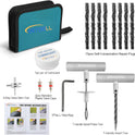 Tire Repair Kit, 24 Pcs Professional Heavy Duty Universal Emergency Flat Tire Repair Kit to Fix Punctures, for car Motorcycle, Truck, Golf Cart, ATV, Tractor, ARB, RV, SUV, Trailer etc.