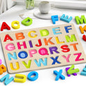 Alphabet Puzzles, Wooden Puzzles for Toddlers, ABC Shape Puzzles for Kids, Preschool Learning Activities, Gift for Girls Boys