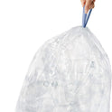 simplehuman Code A 90 Count, Dispenser Pack Custom Fit Liners, Drawstring Trash Bags, 4.5 Liter / 1.2 Gallon, White