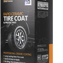 CERAKOTE Rapid Ceramic Tire Coat – Showroom New Tire Shine – Deep Tire Black Finish – Lasts Up to 10x Longer – No Sling, Non-Greasy Ceramic Tire Coating for Car, Truck & SUV – Easy Application (10oz)