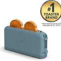 bella 2 Slice Slim Toaster, Fits-anywhere™ Kitchenware, 6 Setting Shade Control with Reheat & Cancel Buttons, Fits Sourdough, 10” Long Slot, Anti Jam & Auto Shutoff, 900 Watt, Surf