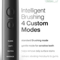 Aquasonic Black Series Ultra Whitening Toothbrush – ADA Accepted Electric Toothbrush- 8 Brush Heads & Travel Case – 40,000 VPM Electric Motor & Wireless Charging - 4 Modes w Smart Timer