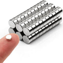 60pcs Small Magnets,Round for Refrigerator , Cylinder, Fridge , Office , Whiteboard , Durable Little Miniature Tiny Mini for Crafts