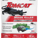 Tomcat Mouse Killer, Child and Dog Resistant Refillable Station — Weather-Resistant Indoor/Outdoor Bait Station with Clear Monitoring Lid, 1 Station and 16 Bait Blocks