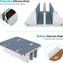 OMOTON [Updated Dock Version] Vertical Laptop Stand, Double Desktop Stand Holder with Adjustable Dock (Up to 17.3 inch), Fits All MacBok/Surface/Samsung/HP/Dell/Chrome Book (Silver)