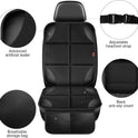 Car Seat Protector 1 Pack Car Seat Cushion Mat Thickest Padding,Waterproof 600D Fabric Car Seat Covers for Non-Slip Backing Mesh Pockets for Baby and Pet (Black, 1 Pc)