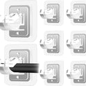 Codoule Self Adhesive No Drill Adjustable Curtain Rod Holder Hooks Brackets, Nail Free, No Drilling Hangers for Bathroom, Kitchen, Home, Bathroom and Hotel, Transparent, 8PCS
