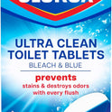 Clorox Ultra Clean Toilet Tablets Bleach & Blue, Rain Clean Scent, 2.47 Ounces Each, 4 Count (Package May Vary)