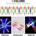 25 Sets LED Flying Set, 25 Slingshot+25 Glow Helicopter-50 Pcs, Flying Toy Outdoor Toys Glow in The Dark Party Supplies Party Favors for Kids 8-12,4-8