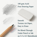 Small Sketchbook 5.5" x 8.5" - 2 Pack Top Spiral Mini Sketch Pad, Small Sketch Book Hard Cover, 100 Sheets Each 68lb/100gsm - Mini Drawing Paper for Kids, Portable Drawing Pad for Beginners & Artists.