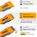 Razor Blade Scraper Tool with 15pcs Extra Blades, Cleaning Razor Scraper for Glass, Glass Top Stove Scraper for Oven Door, Cooktop Scraper, Glass Scraper Cleaning Paint from Glass