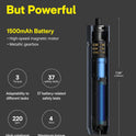 HOTO Electric Screwdriver Kit, Upgraded 1/4'' Hex 25 Bits, Magnetic Lid, Rechargeable Cordless Screwdriver, 3 Torque Settings, 1500mAh Battery, LED Light, Ideal for Assembling Furniture, Home