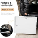 Folding Table 6FT HDPE 6 Foot Foldable Table Portable Banquet Surface Fold-in-Half Desk Utility for Working Meeting Parties, Picnic, Camping, Weddings, Catering, Garden Dining-White