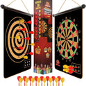 Magnetic Dart Board for Kids - Indoor Outdoor Darts Game, 16pcs Magnetic Darts, Double Sided Board Games Set, Best Toys Gifts for Teenage Age 5 6 7 8 9 10 11 12 13 14 15 16 Years Old Boys