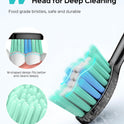 COSLUS Sonic Electric Toothbrush for Adults: 47000 VPM for Deep Cleaning & Whitening with Travel Case - 5 Modes for Sensitive Teeth & Braces, Wireless Charging, 6 Brush Heads for Home Family, Black