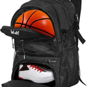 WOLT Basketball Backpack Large Sports Bag with Separate Ball Holder & Shoes Compartment, Best for Basketball, Soccer,Gym