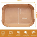 Air Fryer Disposable Paper Liner, 100PCS Food Grade Parchment Liners for Ninja DZ201,Ninja Foodi Dual Air Fryer Accessories Baking Paper (9 * 6, Natural)