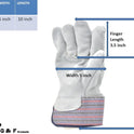G & F Products unisex adult Safety Cuff Regular Grade work gloves, Grey, Large Pack of 5 US