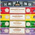 Satya Incense Gift Set Nag Champa, Super hit, Dragon's Blood, Sandalwood, Patchouli, Lavender, Positive Vibes, 15 g