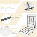 Set of 2 Folding Table 6 FT Lightweight Camping Table Portable Plastic Rectangular Outdoor Dining Table Steel Legs Fold-in-Half with Carrying Handle for Indoor,Picnic,Party,Wedding,Events(White)