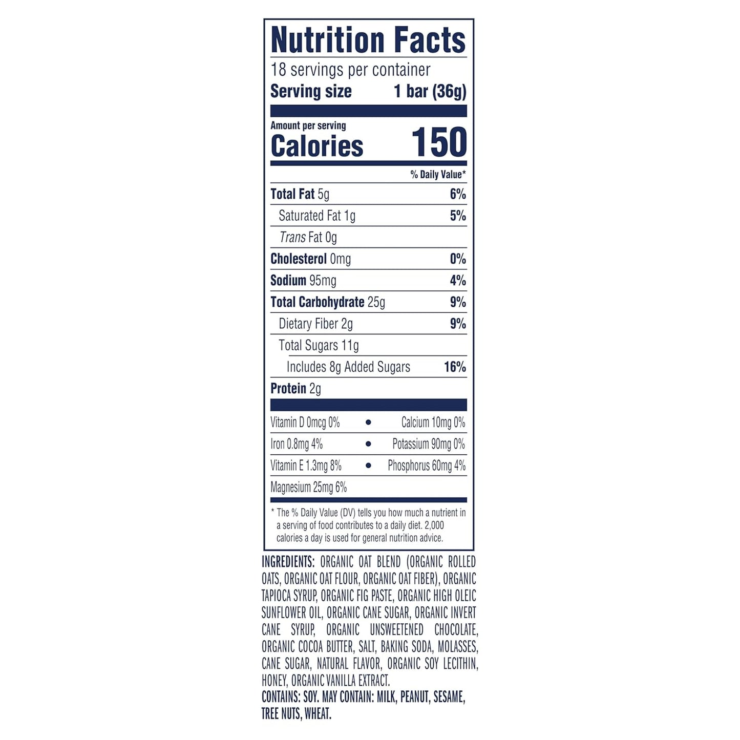 Zbar - Chocolate Chip - Soft-Baked Energy Snack Bars - Non-GMO - 12g Whole Grains - USDA Organic Granola Bars (18 Pack)