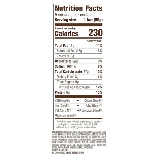 CLIF Nut Butter Bar - Chocolate Peanut Butter - Energy Snack Bars - Non-GMO - USDA Organic - Plant Based - Low Glycemic - 1.76 oz. (5 Pack)