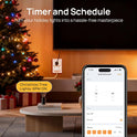 Linkind Matter Smart Plug, Work with Apple Home, Siri, Alexa, Google, SmartThings, Smart Home Smart Outlet Timer 15A/1800W, APP Remote Control & Schedule, ETL & FCC Certified, 2.4G Wi-Fi Only, 4 Pack
