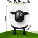 VELENTI Sheep Toilet Roll Holder, Free Standing Bathroom Set, 3D Printed, Funny Hilarious Black Sheep Loo Roll Holder, Tissue Paper Storage, Cute Bathroom Decor, X3, Set of 3