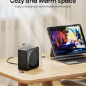 Gaiatop Mini Space Heater, Lightweight PTC Ceramic Fast Heating 500W Energy Efficient for Indoor Use, Overheating & 45° Tip-Over Protection, Portable Desk Electric Heaters for Office Home Black