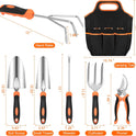 Gardening Tool Set, CHRYZTAL Stainless Steel Heavy Duty Gardening Tool Set, with Non-Slip Rubber Grip, Storage Tote Bag, Outdoor Hand Tools, Ideal Gardening Gifts for Women