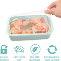 Bentgo Prep - 20-Piece 1-Compartment Reusable Meal Prep Containers with Lids, PFAS & BPA Free Materials, Durable, Microwave, Freezer, & Dishwasher Safe To Go Food Storage (Mint)
