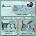 WIBIMEN Large Ice Cube Molds, Big Round Whiskey Ice Cube Trays for Freezer, Easy to Fill & Release, Whiskey Bourbon Cocktail(1.9In*6 Balls- Blue/2 Pack)