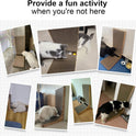 FUKUMARU Cat Scratcher, 26.8 Inch L Shape Cat Scratch Pad Wall Mounted, Cat Scratching Cardboard with Ball Toy for Indoor Cats, Large Size