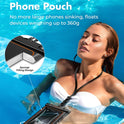 UNBREAKcable Floating Waterproof Phone Pouch 2 Pack, IPX8 Waterproof Phone Case Dry Bag Kayak/Beach/Cruise Travel Essentials, Water Proof Pouch for iPhone 17 16 15 Pro Max, Samsung S25 Ultra S24-7"