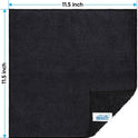 HOMEXCEL Black Microfiber Cleaning Cloth, 12 Pack Premium Microfiber Towels for Cars, Lint Free, Scratch-Free, Highly Absorbent, Reusable Cleaning Rags for Car, Household, Kitchen, Window, 11.5"X11.5"