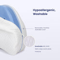 Contour Legacy Leg & Knee Foam Support Pillow for Side Sleepers Soothing Relief for Back, HIPS, Knees, Joints, Nerves & Muscles