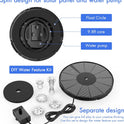 AISITIN 3.5W Solar Fountain Pump for Water Feature Outdoor DIY Solar Bird Bath Fountain with Multiple Nozzles, Solar Powered Water Fountain for Garden, Ponds, Fish Tank and Aquarium